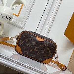 Louis Vuitton Monogram Canvas Crossbody Bag in Brown and Tan